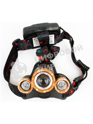 Фонарь налобный Ultraflash E1333 черный 4Вт лам.:светодиод. встроенный аккумулятор (13903)