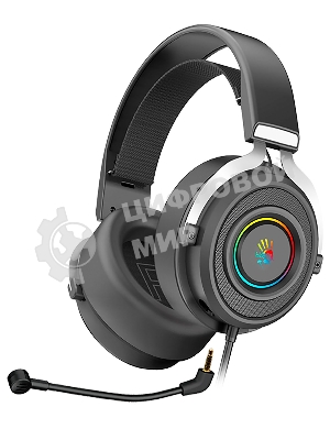 Гарнитура Bloody G535P чёрный/серебристый, проводная, подсветка