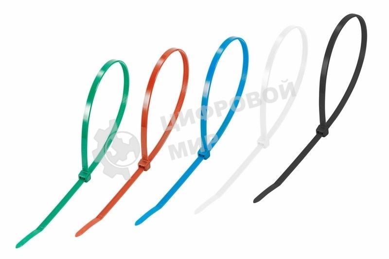 Хомут-стяжкa нeйлонoвая Rexant 400x4,8 мм, цветная, упаковка 25 шт.