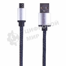 Кабель Rexant USB кабель MicroUSB, шнур в джинсовой оплетке