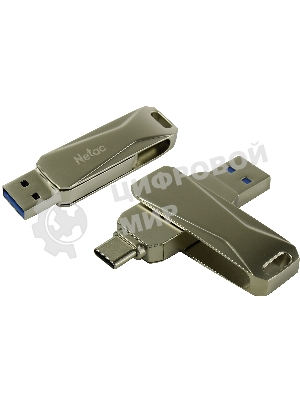 Флешка USB Netac U782C dual USB 3.0+TypeC 64Gb, retail version