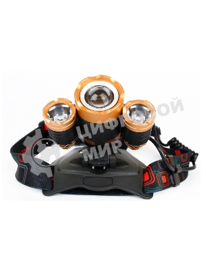 Фонарь налобный Ultraflash E1333 черный 4Вт лам.:светодиод. встроенный аккумулятор (13903)