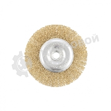 Щетка Matrix для УШМ, 125 мм, М14, плоская, латунированная витая проволока