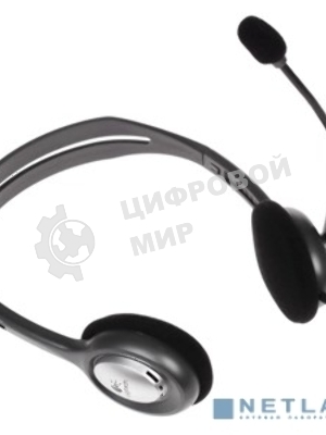 Гарнитура Logitech H111 чёрный, проводная, 3.5 мм
