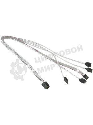 Кабель SuperMicro CBL-SAST-0631 cross-over HDmSAS to 4xSATA 55cm