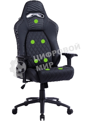 Кресло Cactus CS-CHR-130-M черный, экокожа, подголовник