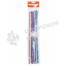 Хомут-стяжкa нeйлонoвая Rexant 400x4,8 мм, цветная, упаковка 25 шт.