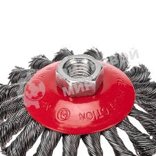 Щетка коническая для УШМ Kranz плетеные пучки стальной проволоки 100 М14