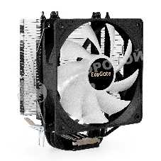 Кулер для процессора ExeGate Dark Magic EE400XL-PWM.ARGb серебристый, 120 мм, алюминий/медь, 2400 об/мин, 37 дБ, 4 pin, 125 Вт, 155 мм