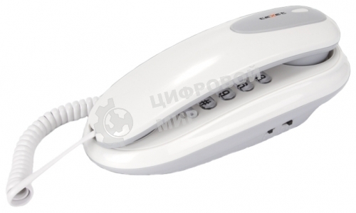 Телефон проводной teXet TX-236 светло-серый