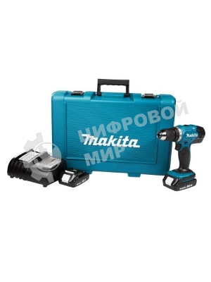 Дрель-шуруповерт Makita DDF453SYE, 18 В, 1,5 Ач, 42 Нм, щеточный
