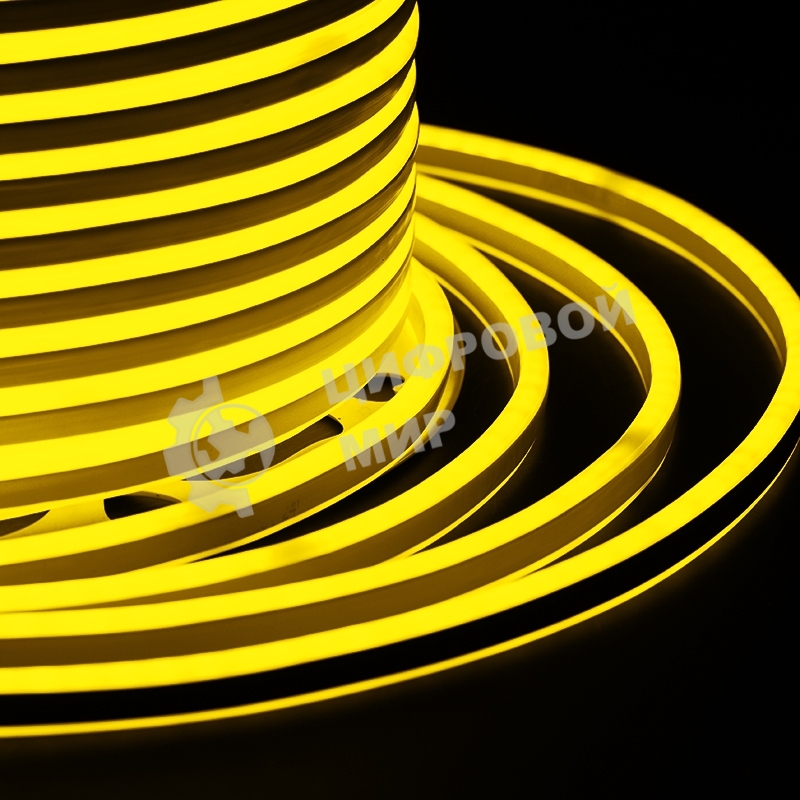 Гибкий неон Neon-night LED SMD, компактный 7х12мм, двухсторонний, желтый, 120 LED/м, бухта 100м