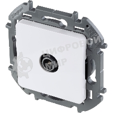 Розетка телевизионная TV оконечная 10 дБ 5-862 мГц белый