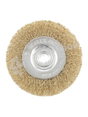 Щетка Matrix для УШМ, 150 мм, М14, плоская, латунированная витая проволока