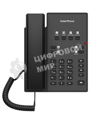 Телефон IP Fanvil H1-2 Wire черный