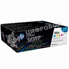 Картридж лазерный комплект HP CF372AM голубой/пурпурный/желтый для Color Laser Jet CP2025, CM2320mfp (3 х 2800)