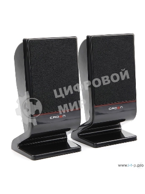 Акустическая система CROWN CMS-601 (USB, 6W; управление громкостью, разъем для наушников, кнопка включения, Длина кабеля между колонками 1м;Длина аудио-кабеля и питания 2м.)