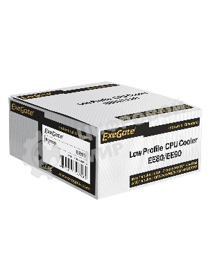 Кулер для процессора ExeGate EE90 серебристый, 90 мм, алюминий, 2200 об/мин, 22 дБ, 3 pin, 75 Вт, 45 мм