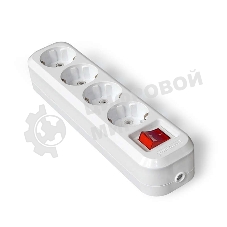 Колодка удлинителя 4-м с выкл. АВС-пл. с заземл. UNIVersal S304