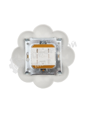 Выключатель одноклавишный Kranz HAPPY Ромашка скрытой установки, желтый/белый