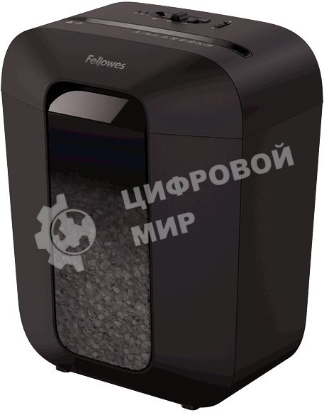 Шредер Fellowes PowerShred LX41 черный (секр.P-4)/перекрестный/8лист./17лтр./скрепки/скобы/пл.карты