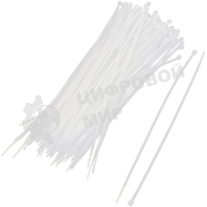 Стяжка пластиковая WRline WR-SHN-25-100W 100x2.5 мм (упак: 100 шт) нейлон 6.6 белый