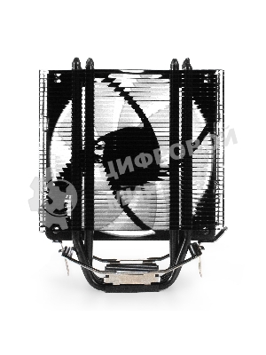 Кулер для процессора ExeGate Dark Magic EE400XL-PWM.ARGb серебристый, 120 мм, алюминий/медь, 2400 об/мин, 37 дБ, 4 pin, 125 Вт, 155 мм