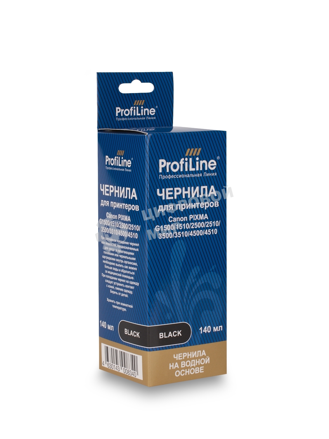 Чернила ProfiLine для принтеров Canon PIXMA G1500/1510/2500/2510/3500/3510/4500/4510 на водной основе type-5 черный 140 мл