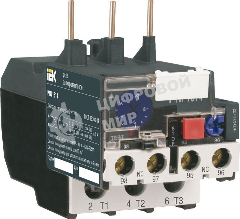 Реле тепловое РТИ 1306 1-1.6А IEK DRT10-0001-D016