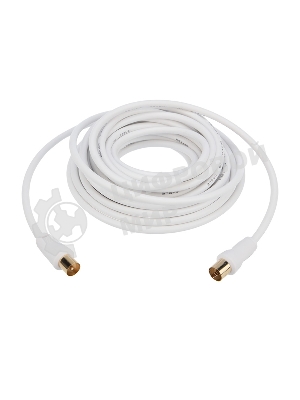 Шнур Rexant ТВ гнездо - ТВ штекер, длина 5 м етров, белый