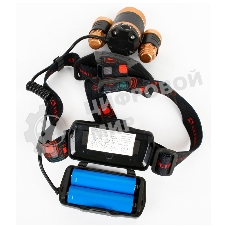 Фонарь налобный Ultraflash E1333 черный 4Вт лам.:светодиод. встроенный аккумулятор (13903)