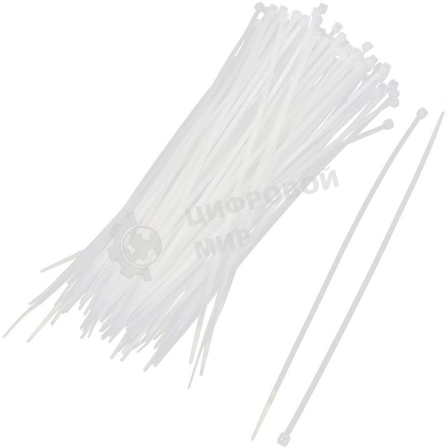 Стяжка пластиковая WRline WR-SHN-25-150W 150x2.5 мм (упак: 100 шт) нейлон 6.6 белый