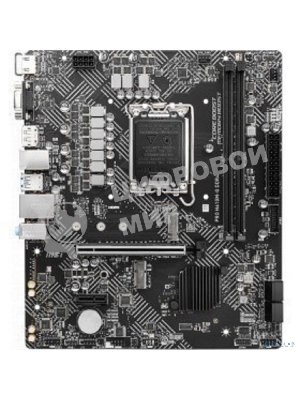 Материнская плата MSI PRO H610M-G DDR4, LGA 1700, Intel H610, 2xDDR4, 4xSATA, 1xM.2, 1xPCIe 4.0 x16, 1xPCIe 3.0 x1, 1xHDMI, 1xDP, 1xVGA, 1xRJ45 1Gb, 2xUSB-A 3.2 Gen 1, 4xUSB-A 2.0, 3x3.5мм, 7.1, mATX