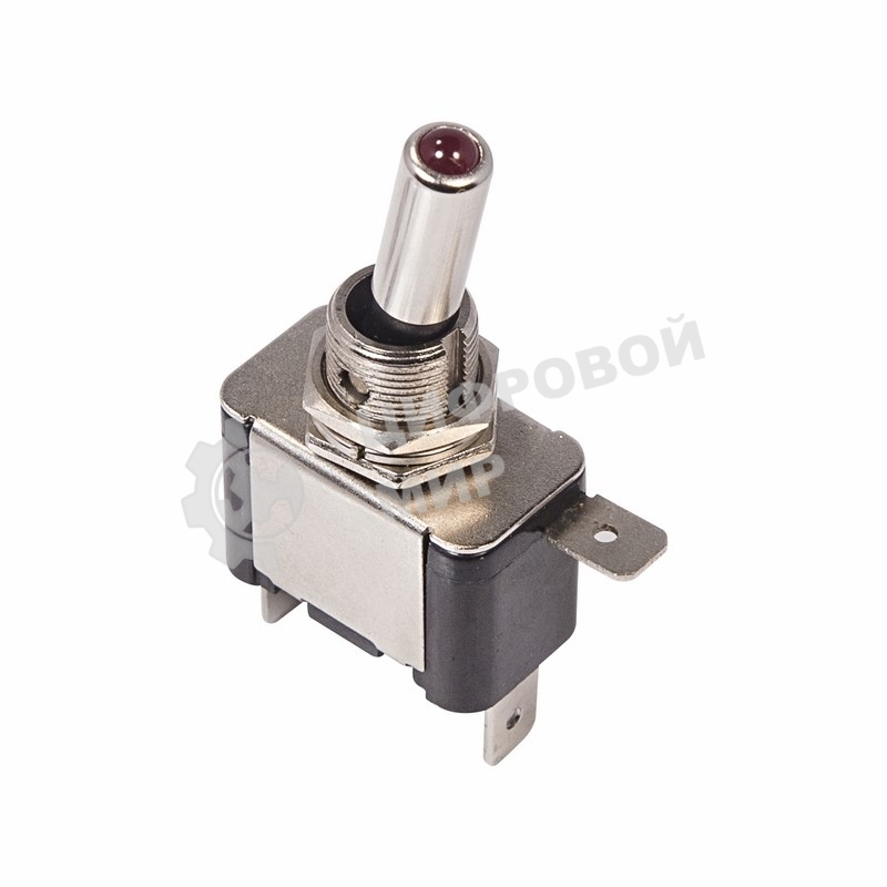 Тумблер Rexant 12V 25А (3c) ON-OFF однополюсный с красной LED подсветкой