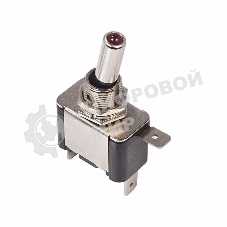 Тумблер Rexant 12V 25А (3c) ON-OFF однополюсный с красной LED подсветкой