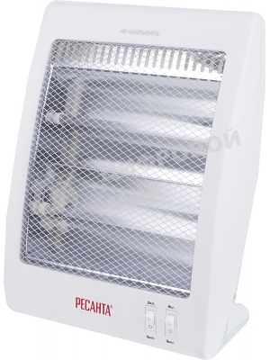 Обогреватель инфракрасный Ресанта ИКО-800Л, белый, кварцевый, 800 Вт, 8 м2 (67/5/9)