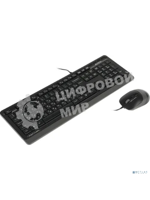 Комплект клавиатура+мышь A4Tech FStyler F1010 проводной, USB, 1600 DPI, чёрный