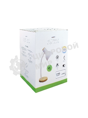 Светильник настольный СТАРТ CT84, E27, до 40Вт, 1,5м, белый