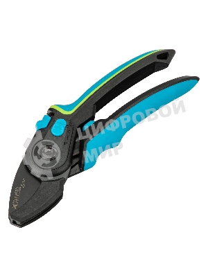 Секатор с наковальней Palisad LUXE 220 мм, регулировка захвата, трехкомпонентные рукоятки