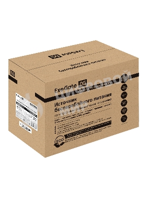 Источник бесперебойного питания (инвертор, синус, для котла) ExeGate SineTower SZ-1000.LCD.AVR.2SH.1C13.USB 1000VA/800W, чистая синусоида, LCD дисплей, AVR, 2*Schuko+1*C13, USB, линейно-интерактивный, внешняя батарея 24В до 200А·ч, черный
