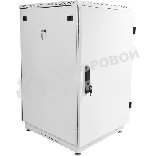 Шкаф коммутационный ЦМО (ШТК-М-24.6.6-3ААА) напольный 24U 600x600 мм пер. дв. металл 2 бок. пан. металл 700 кг серый 455 мм 55 кг 1245 мм