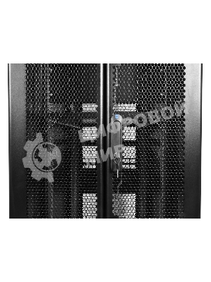 Шкаф серверный ПРОФ напольный 48U (600x1000) дверь перфор., задние двойные перфор., черный, в сборе (ШТК-СП-48.6.10-48АА-9005) (1 коробка)