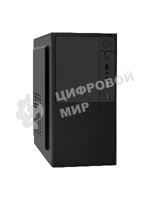 Компьютерный корпус Minitower ExeGate BAA-308UC-UNS500 (mATX, БП UNS500 с вент. 12см, 1хUSB/1хUSB 3.0/1хTypeC, HD Audio, черный)