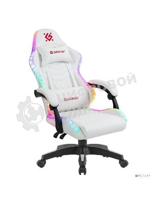 Кресло Defender CORE белый, экокожа, 120 кг, механизм качания