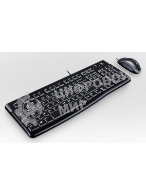 Комплект клавиатура+мышь Logitech MK120 проводной, USB, 1000 DPI, чёрный(заводская гравировка)