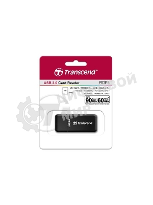 Кард-ридер Transcend RDF5/черный/microSD/microSDHC/microSDXC/SD/USB 3.0/пластик