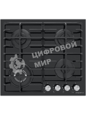 Газовая варочная панель Maunfeld EGHG.64.63CB/G, 4 конфорки, закаленное стекло, черный