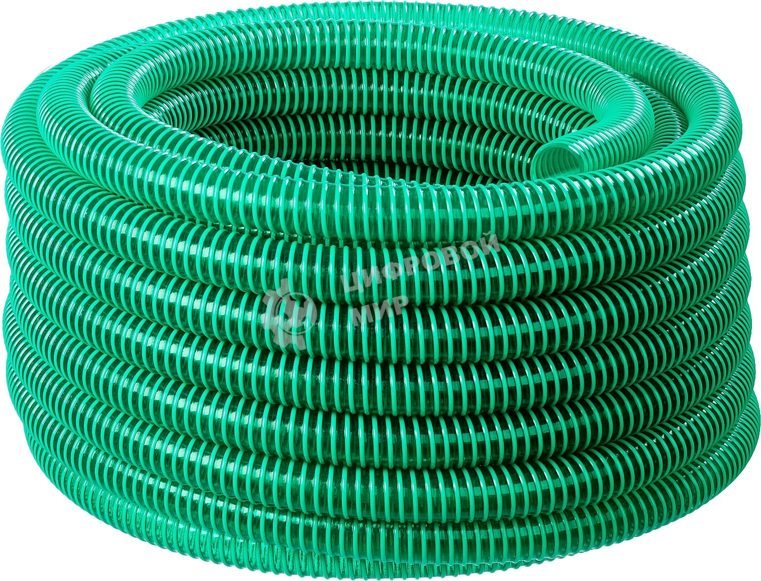 Шланг ЗУБР напорно-всасывающий со спиралью ПВХ, 3 атм, 25мм х 30м