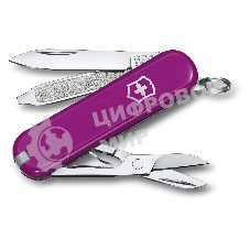 Нож перочинный Victorinox Classic Tasty Grape (0.6223.52G) 58мм 7 функций карт.коробка