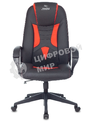 Кресло Zombie 8 черный/красный, экокожа, 120 кг, механизм качания